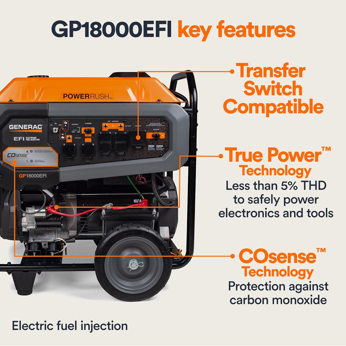 Generac 7706 Gas Powered Portable Generator