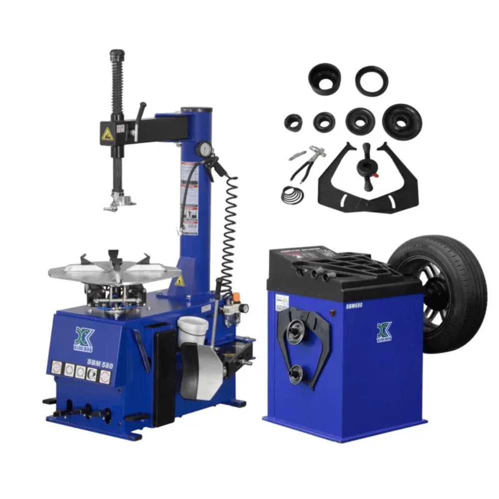 580 & 690 2.0 HP Tire Changer and Wheel Balancer Machine Combo