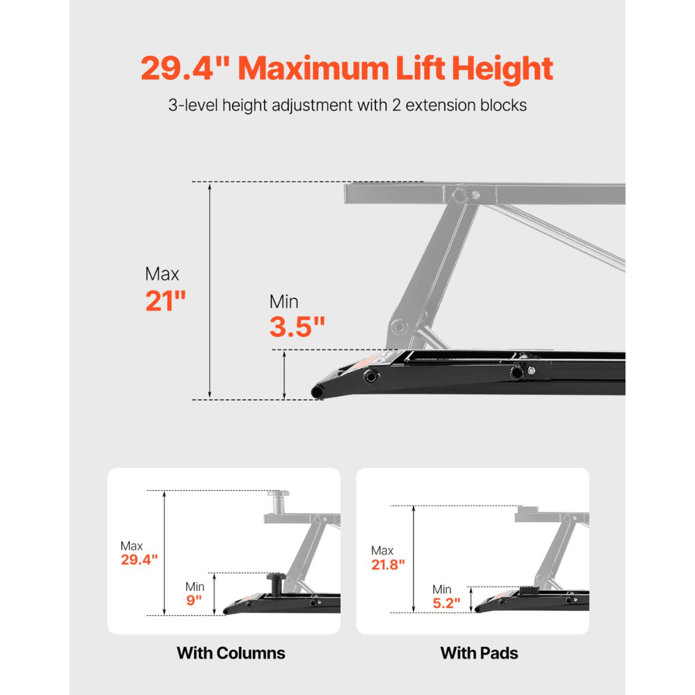 3175.1 kg Adjustable Hydraulic Car Lift with Remote Control