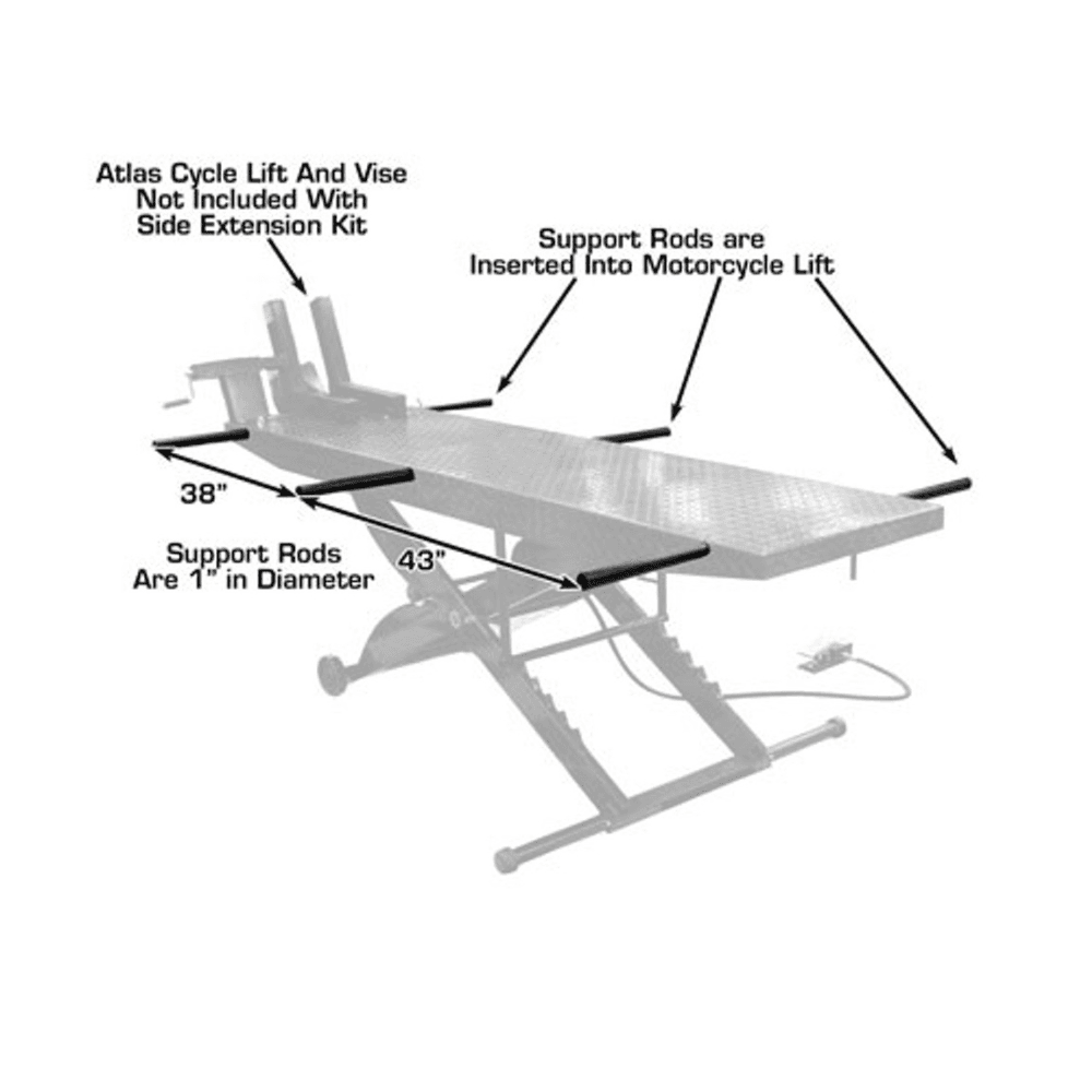 Atlas HT-CYCLELIFT-EXT 102.1 kg Cycle Lift Side Extension Kit