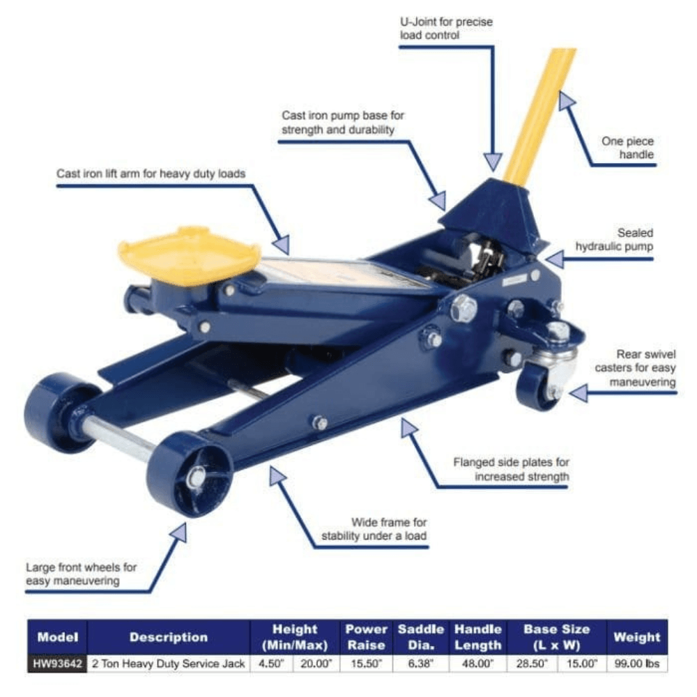 Hein-Werner 1814.4 kg Heavy-Duty Service Jack