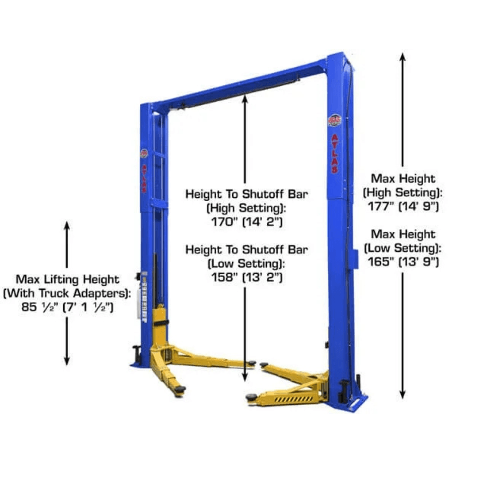 Atlas PVL-12 5443.1 kg Overhead 2 Post Car Lift