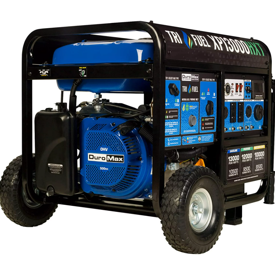 DuroMax XP13000HXT 13000 Watt Tri-Fuel Portable Generator