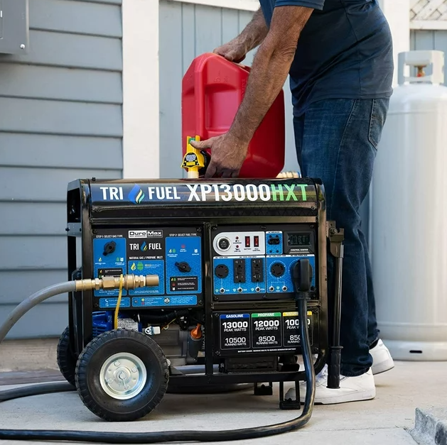 DuroMax XP13000HXT 13000 Watt Tri-Fuel Portable Generator