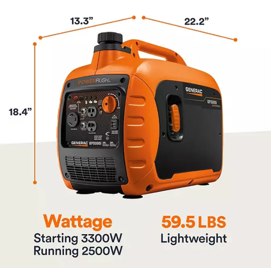Generac GP3300i-2 3300 Watt Inverter Generator