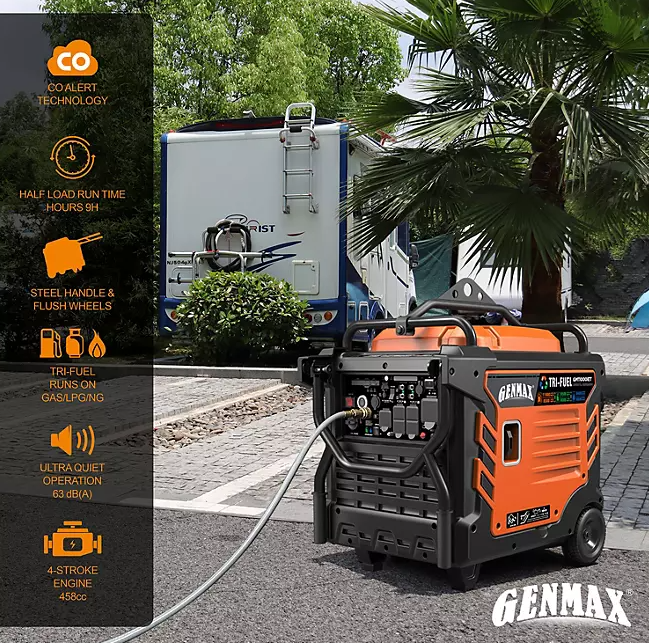 Genmax 11000 Watt Tri-Fuel Portable Inverter Generator