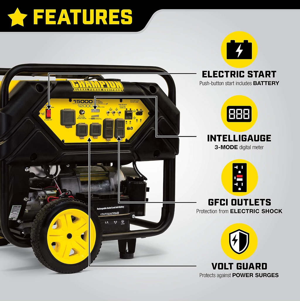 Champion Power Equipment 12000 Watt Portable Generator
