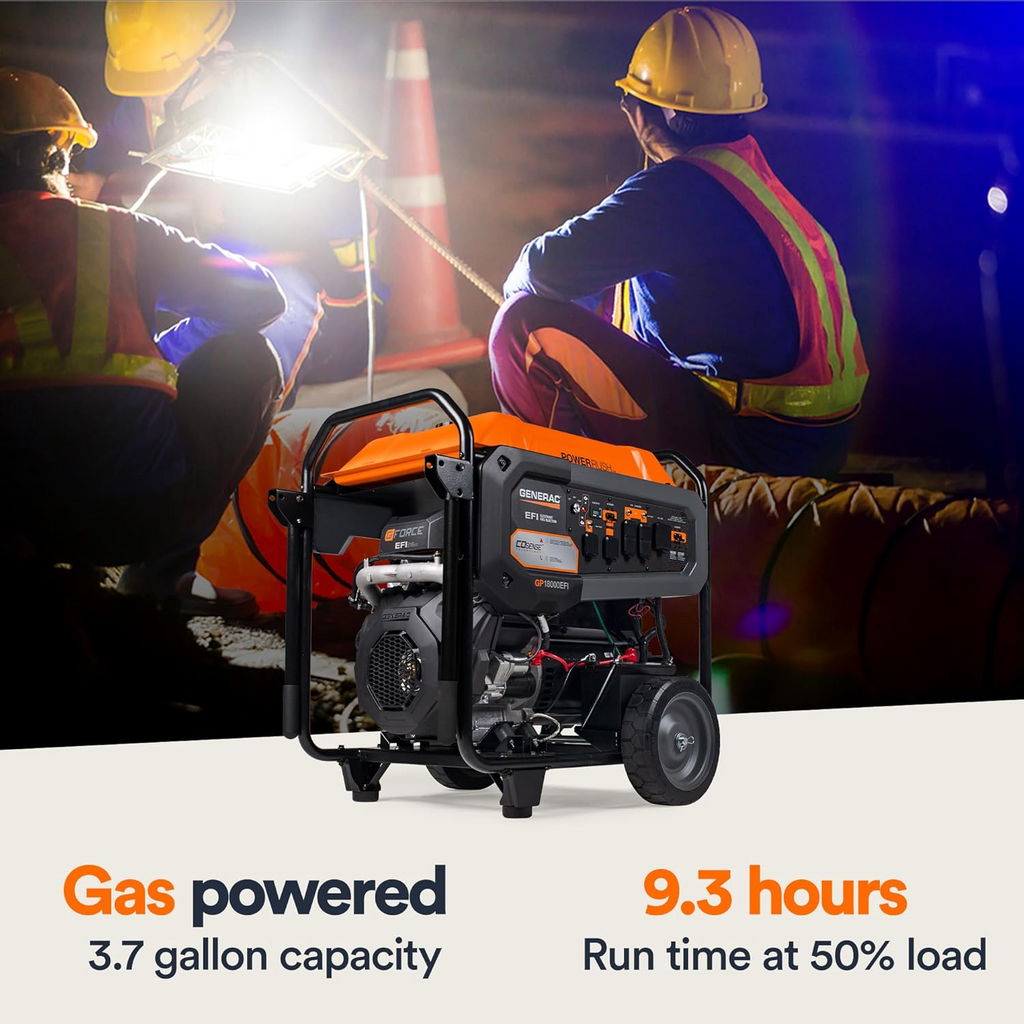Generac 7706 Gas Powered Portable Generator Electric Start
