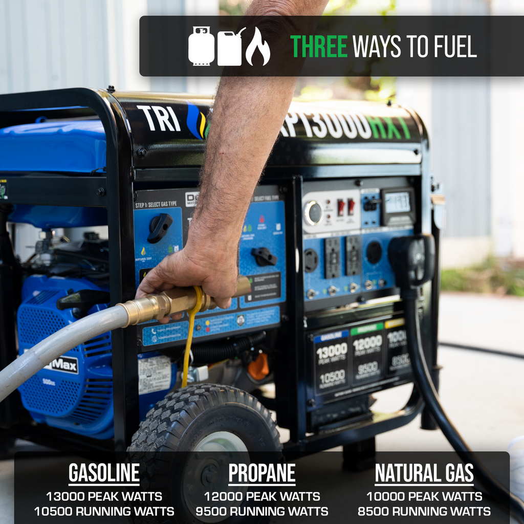 DuroMax XP13000HXT 13000 Watt Tri-Fuel Portable Generator