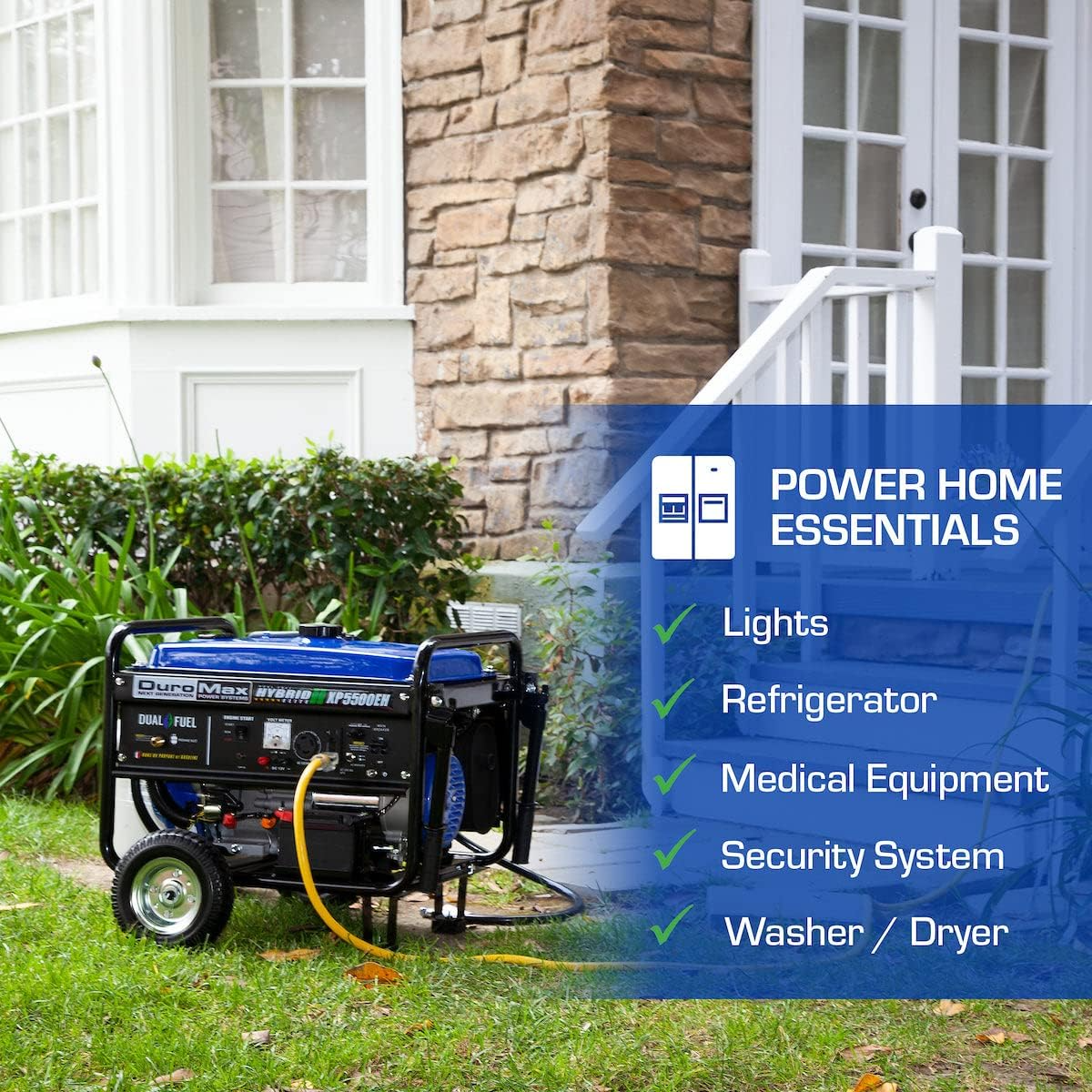 DuroMax XP5500EH 5500 Watt Dual-Fuel Portable Generator